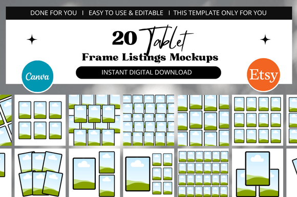 20 Etsy Tablet Frame Mockup Canva