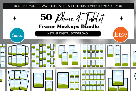 50 Etsy Frame Mockup Bundle: A Practical Resource for E-commerce and Creative Professionals