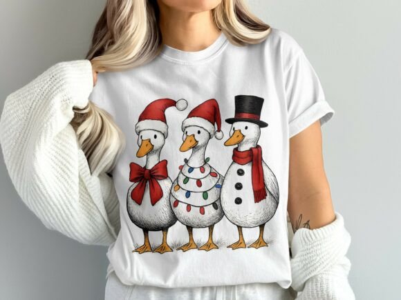 Holiday Christmas Geese PNG Design: A Creative and Practical Choice