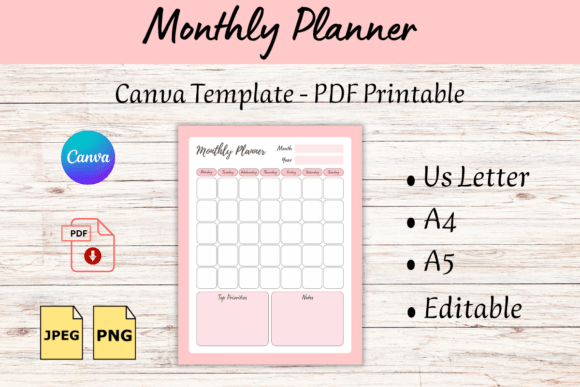 Monthly Planner Canva Template and PDF: A Strategic Tool for Better Planning and Results